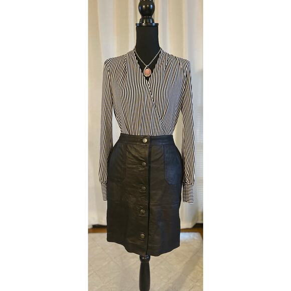 Coster Copenhagen Lamb Leather Skirt Size EU 36 Black - Picture 8 of 10